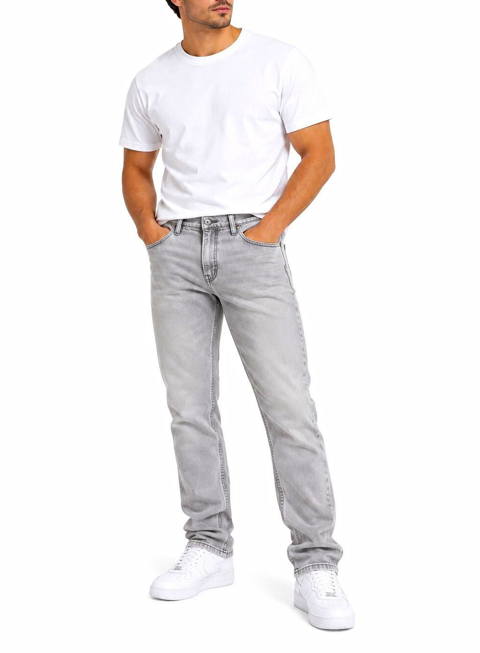 Signature by Levi Strauss Men’s Gray Jeans W30 L32 Straight Leg Denim